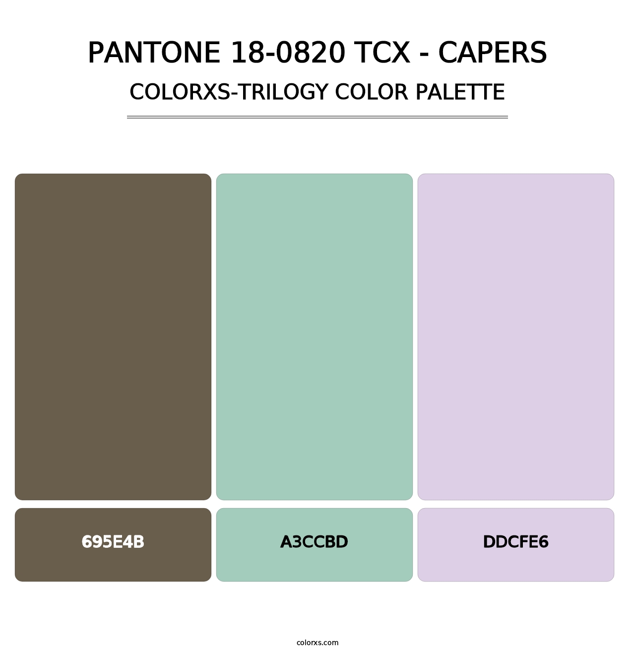 PANTONE 18-0820 TCX - Capers - Colorxs Trilogy Palette