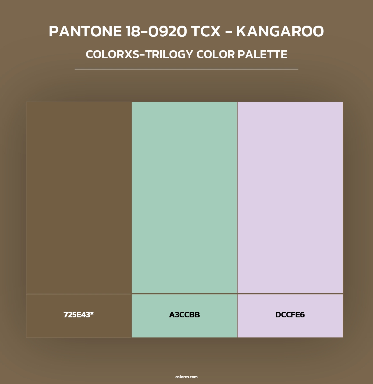 PANTONE 18-0920 TCX - Kangaroo - Colorxs Trilogy Palette
