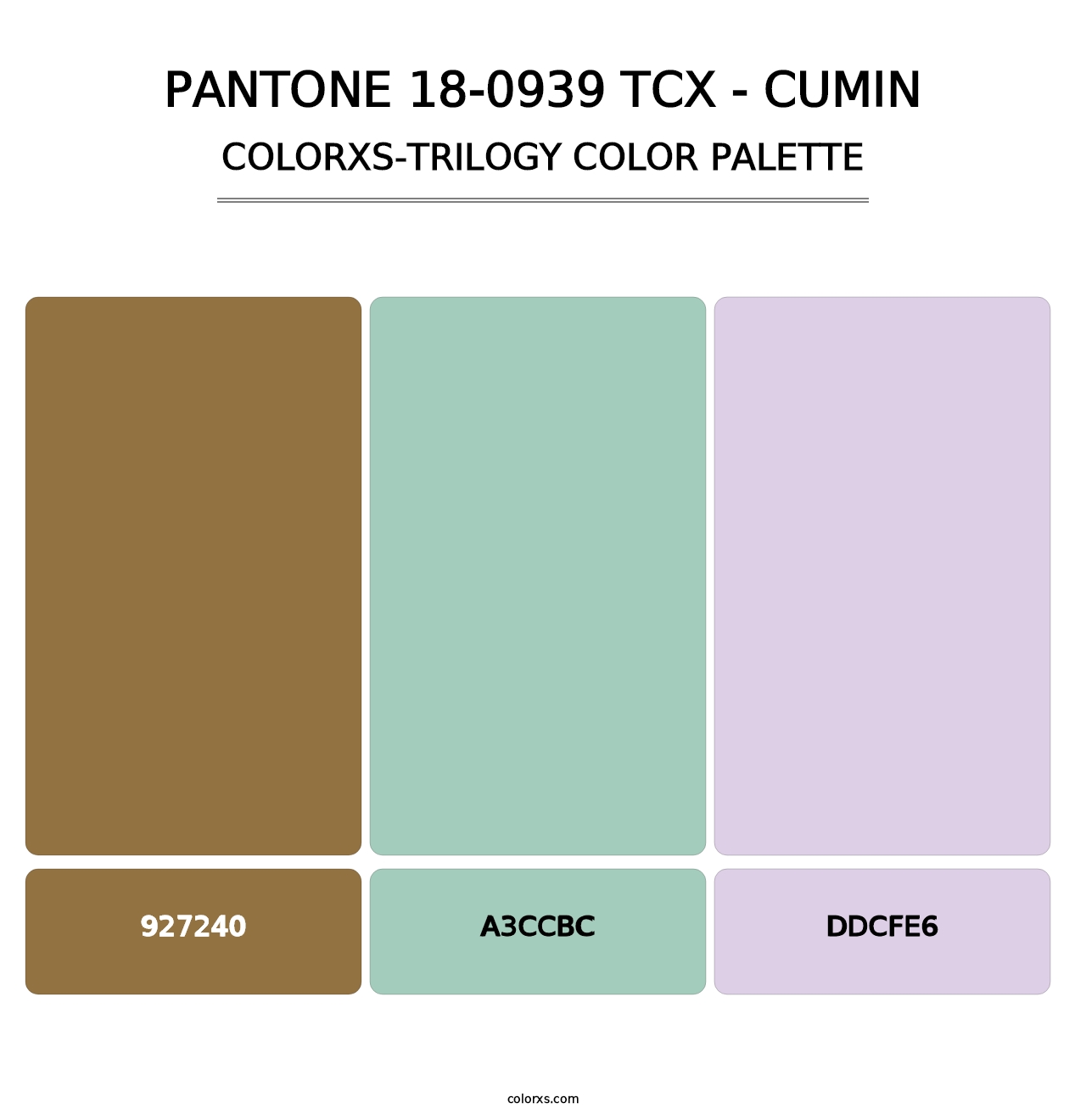 PANTONE 18-0939 TCX - Cumin - Colorxs Trilogy Palette