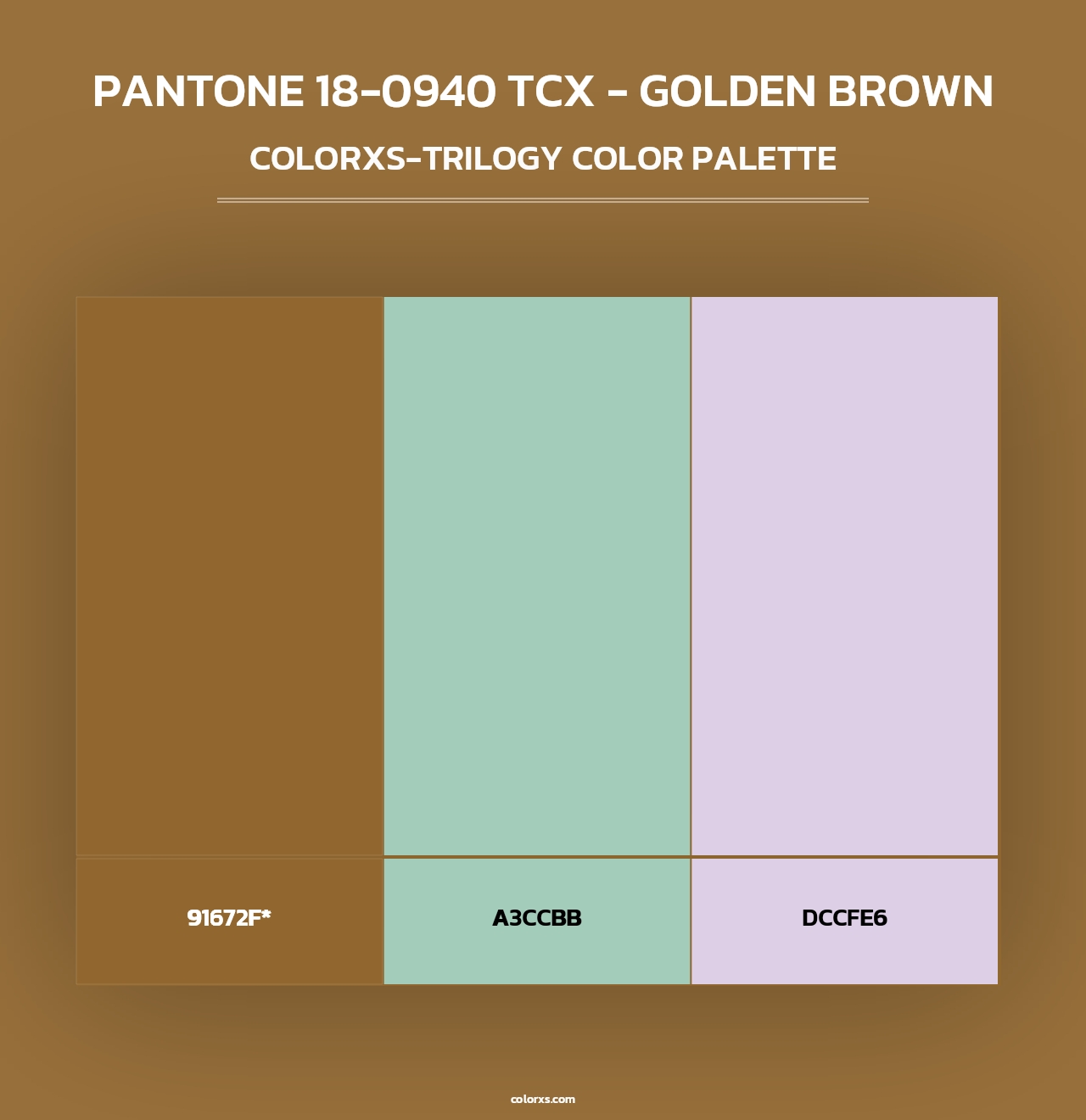 PANTONE 18-0940 TCX - Golden Brown - Colorxs Trilogy Palette