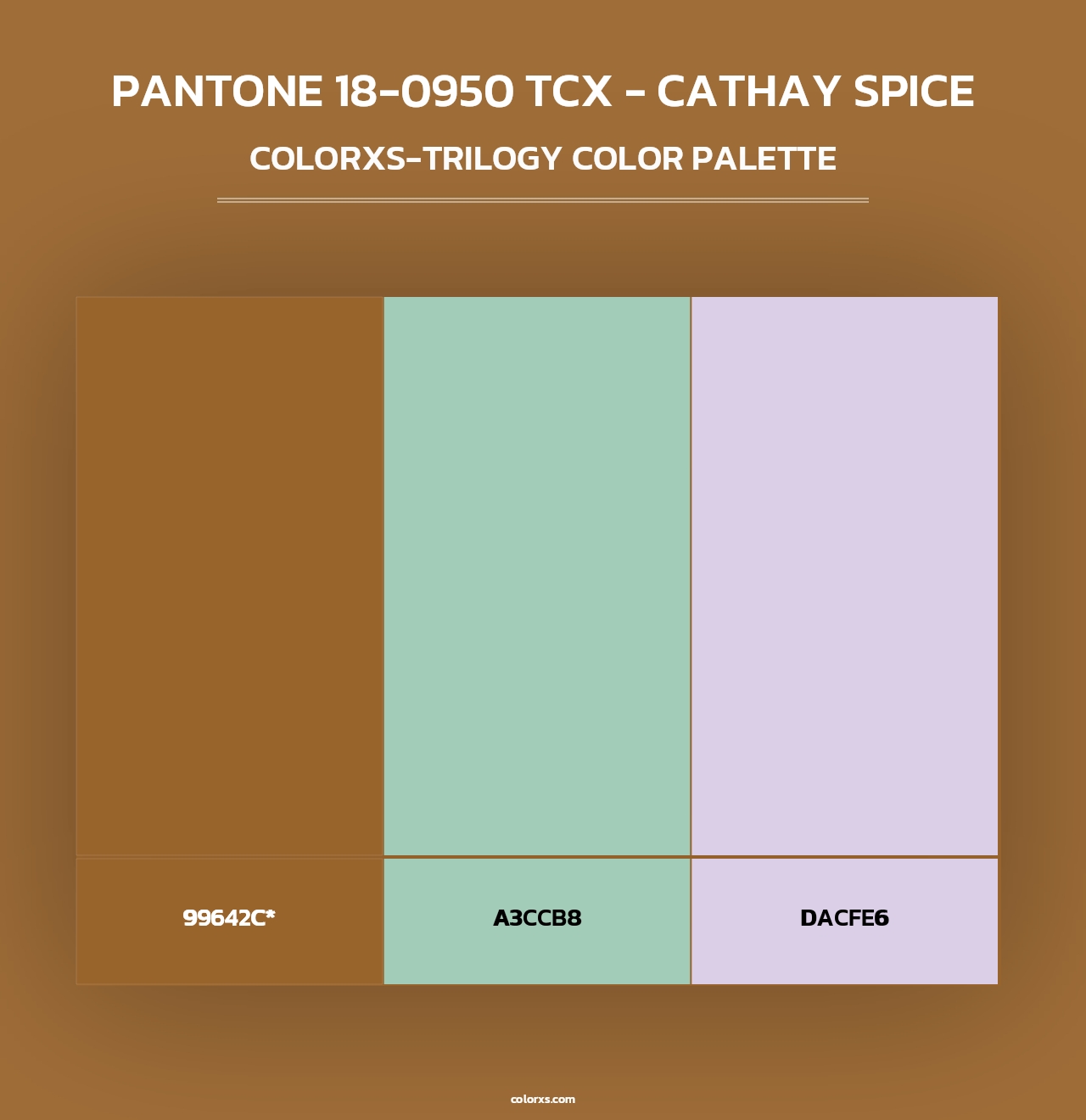 PANTONE 18-0950 TCX - Cathay Spice - Colorxs Trilogy Palette