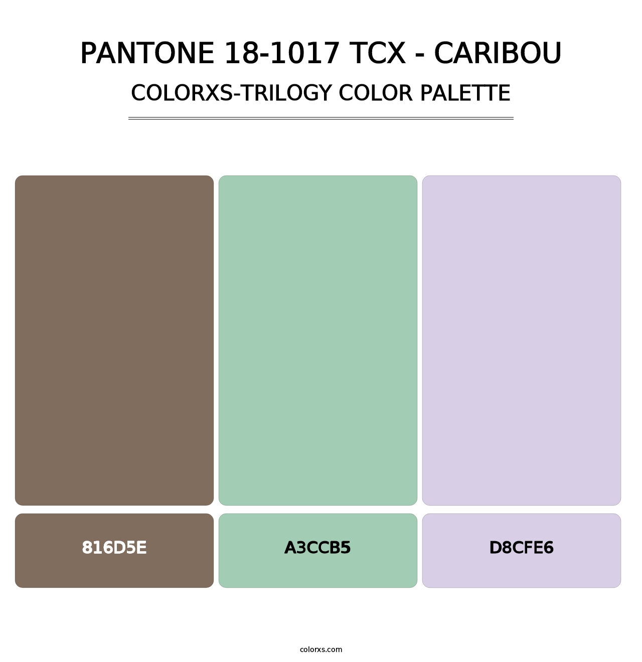 PANTONE 18-1017 TCX - Caribou - Colorxs Trilogy Palette