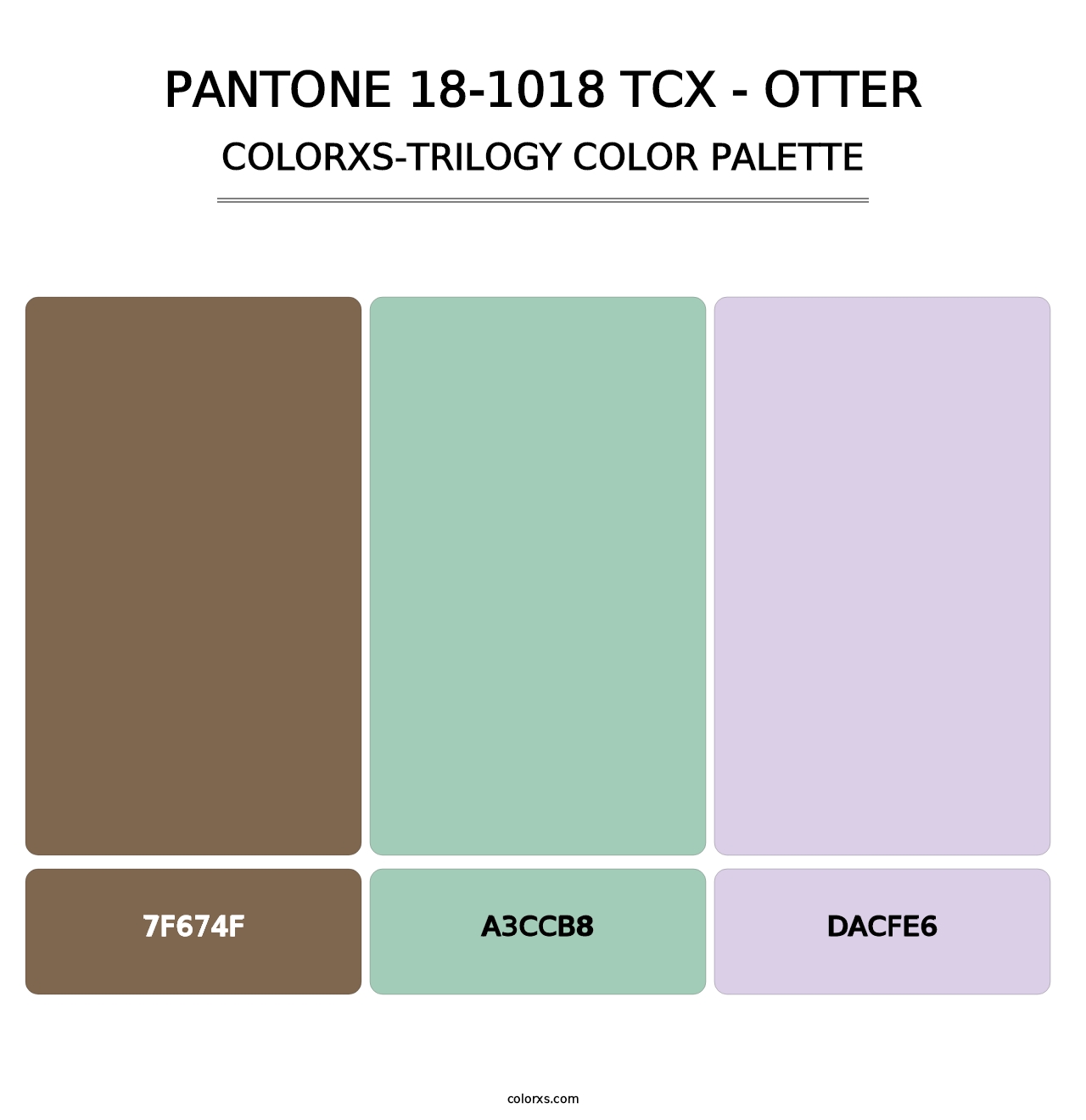 PANTONE 18-1018 TCX - Otter - Colorxs Trilogy Palette