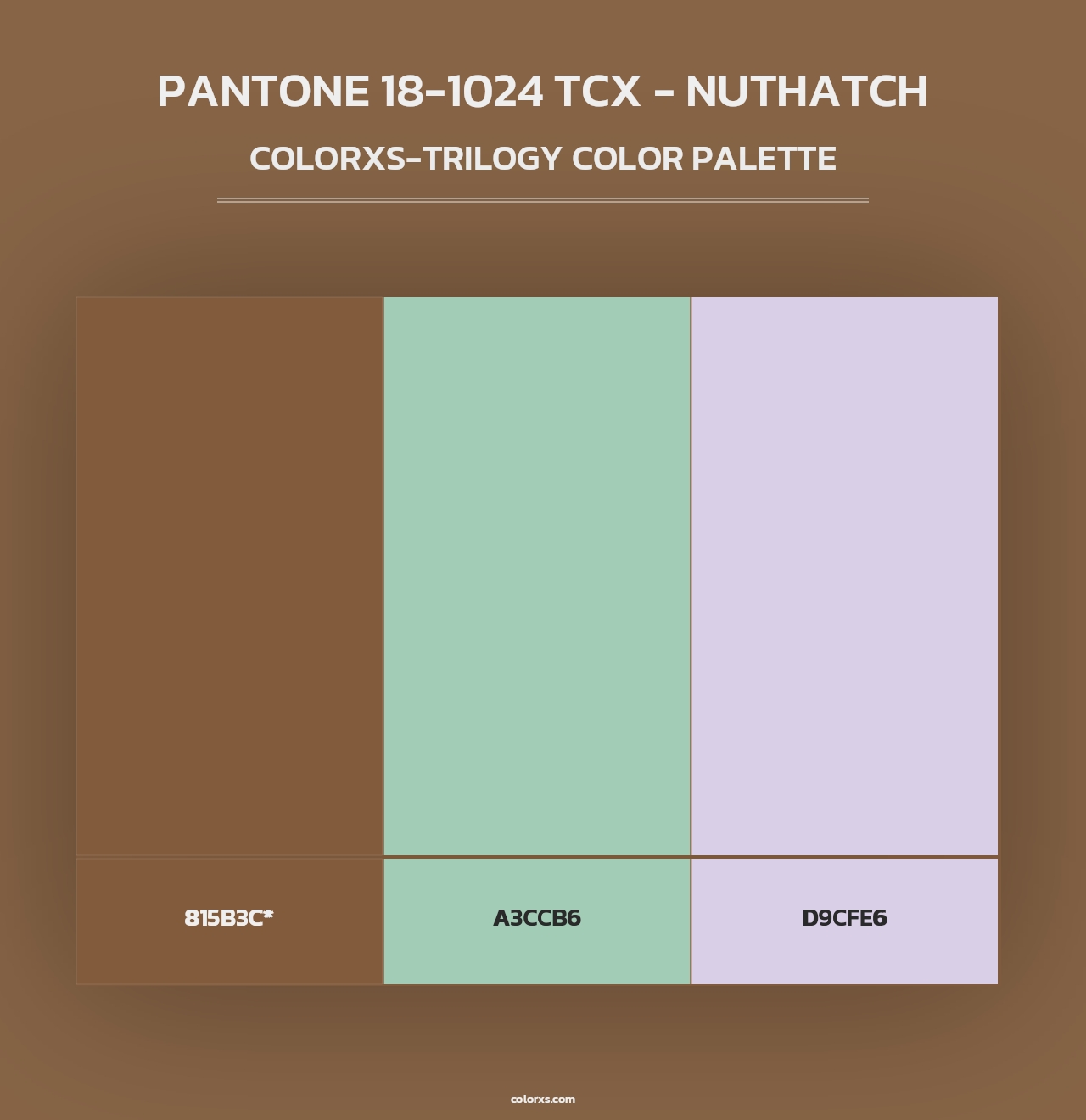 PANTONE 18-1024 TCX - Nuthatch - Colorxs Trilogy Palette