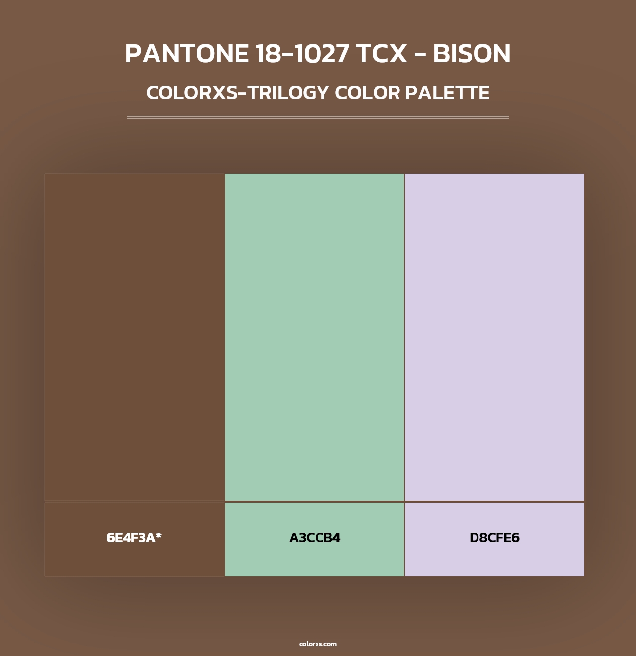 PANTONE 18-1027 TCX - Bison - Colorxs Trilogy Palette