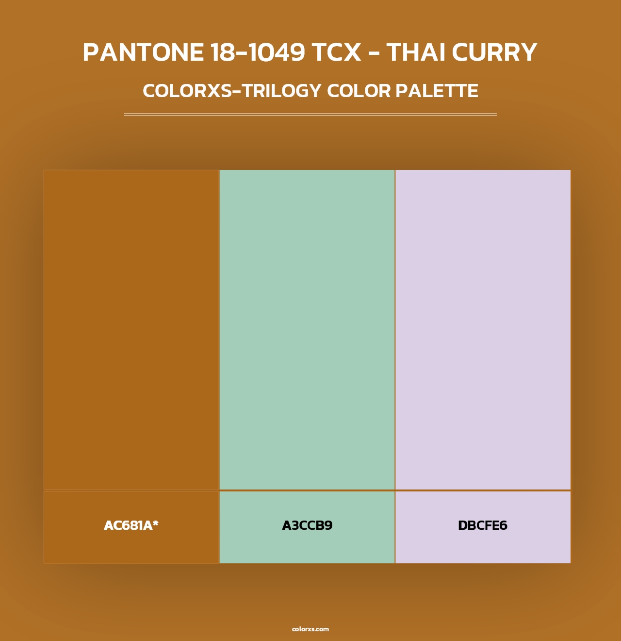 PANTONE 18-1049 TCX - Thai Curry - Colorxs Trilogy Palette