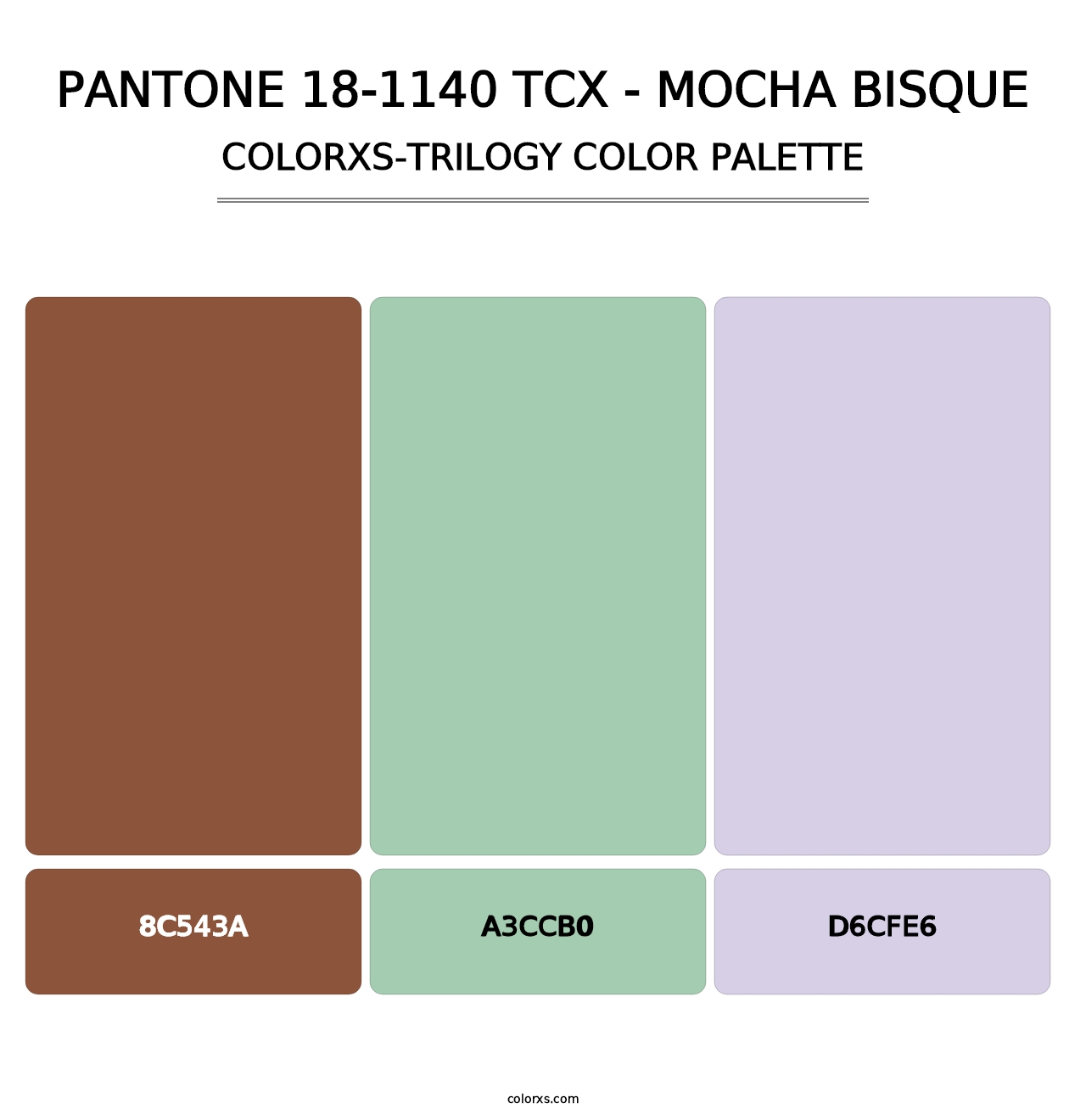 PANTONE 18-1140 TCX - Mocha Bisque - Colorxs Trilogy Palette