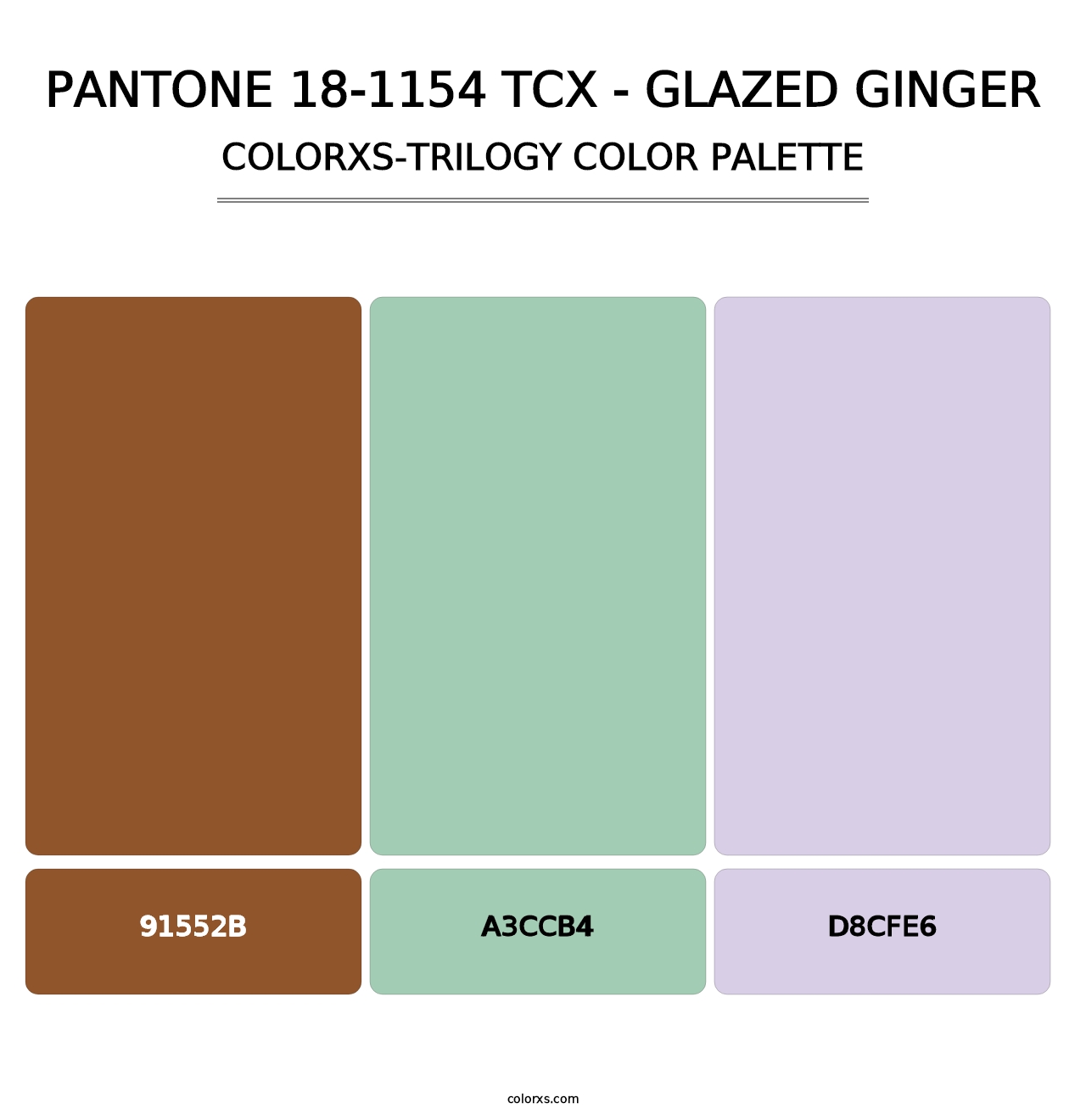 PANTONE 18-1154 TCX - Glazed Ginger - Colorxs Trilogy Palette