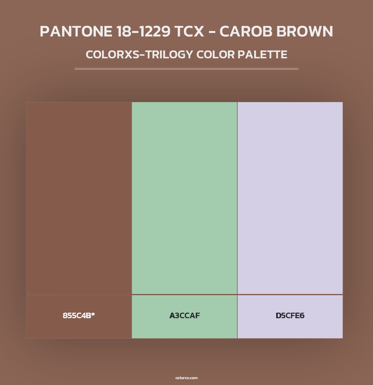 PANTONE 18-1229 TCX - Carob Brown - Colorxs Trilogy Palette