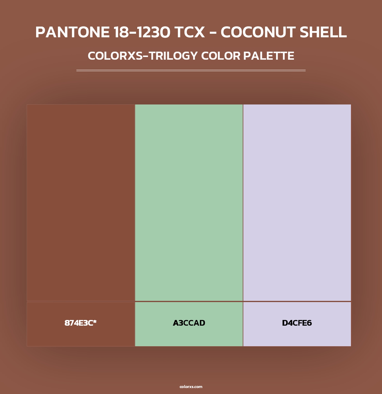 PANTONE 18-1230 TCX - Coconut Shell - Colorxs Trilogy Palette