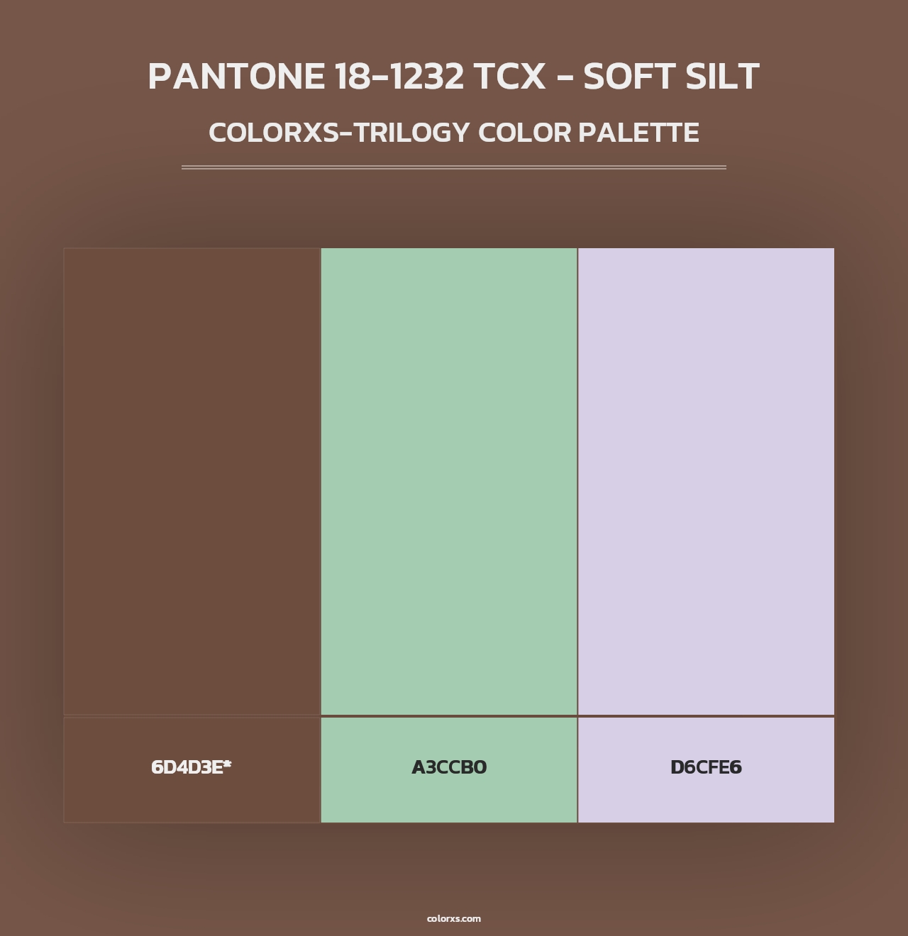 PANTONE 18-1232 TCX - Soft Silt - Colorxs Trilogy Palette