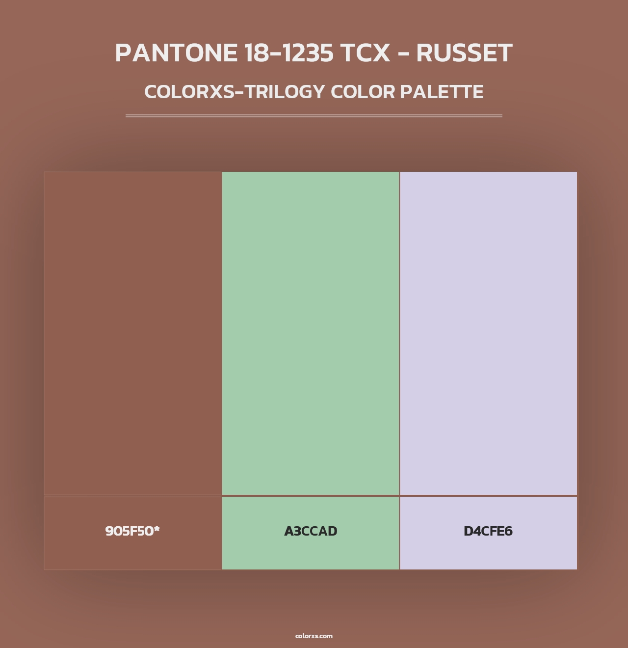 PANTONE 18-1235 TCX - Russet - Colorxs Trilogy Palette