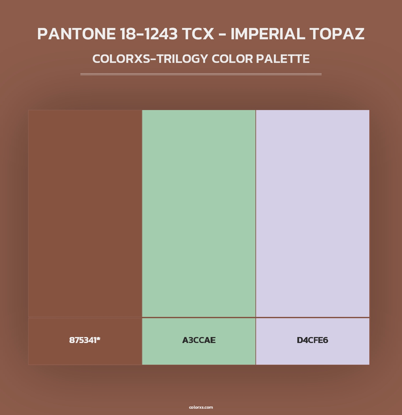 PANTONE 18-1243 TCX - Imperial Topaz - Colorxs Trilogy Palette