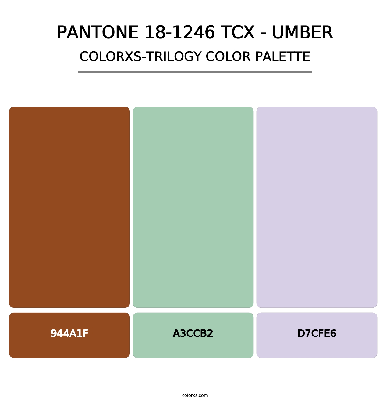 PANTONE 18-1246 TCX - Umber - Colorxs Trilogy Palette