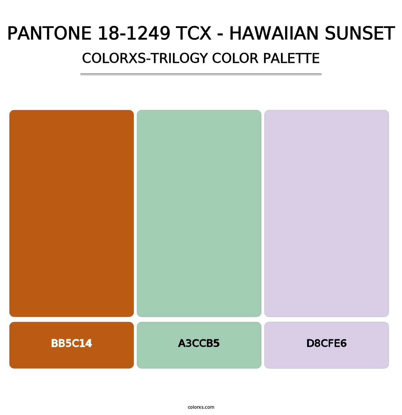 PANTONE 18-1249 TCX - Hawaiian Sunset - Colorxs Trilogy Palette