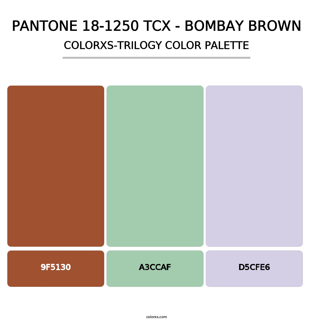 PANTONE 18-1250 TCX - Bombay Brown - Colorxs Trilogy Palette