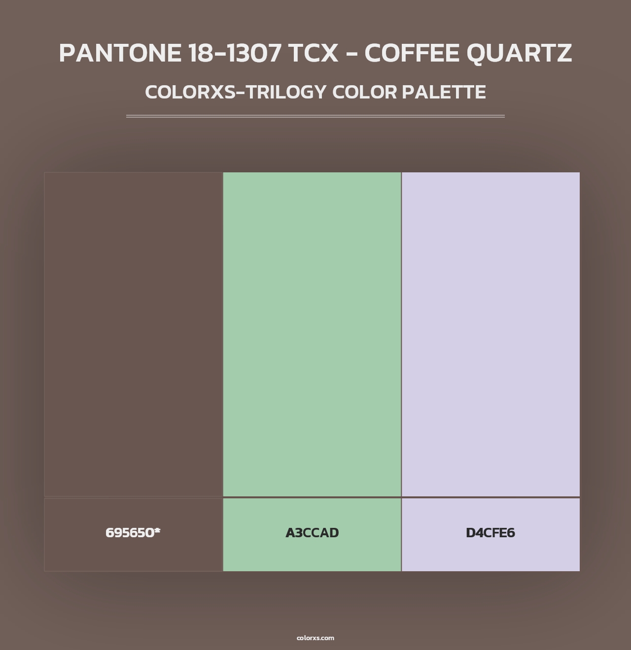 PANTONE 18-1307 TCX - Coffee Quartz - Colorxs Trilogy Palette