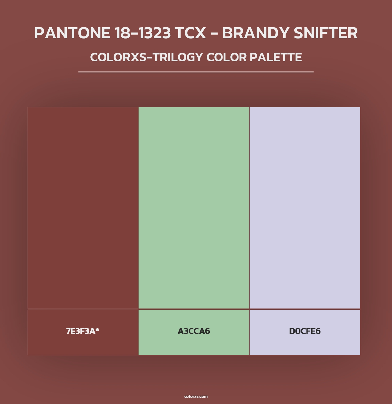 PANTONE 18-1323 TCX - Brandy Snifter - Colorxs Trilogy Palette