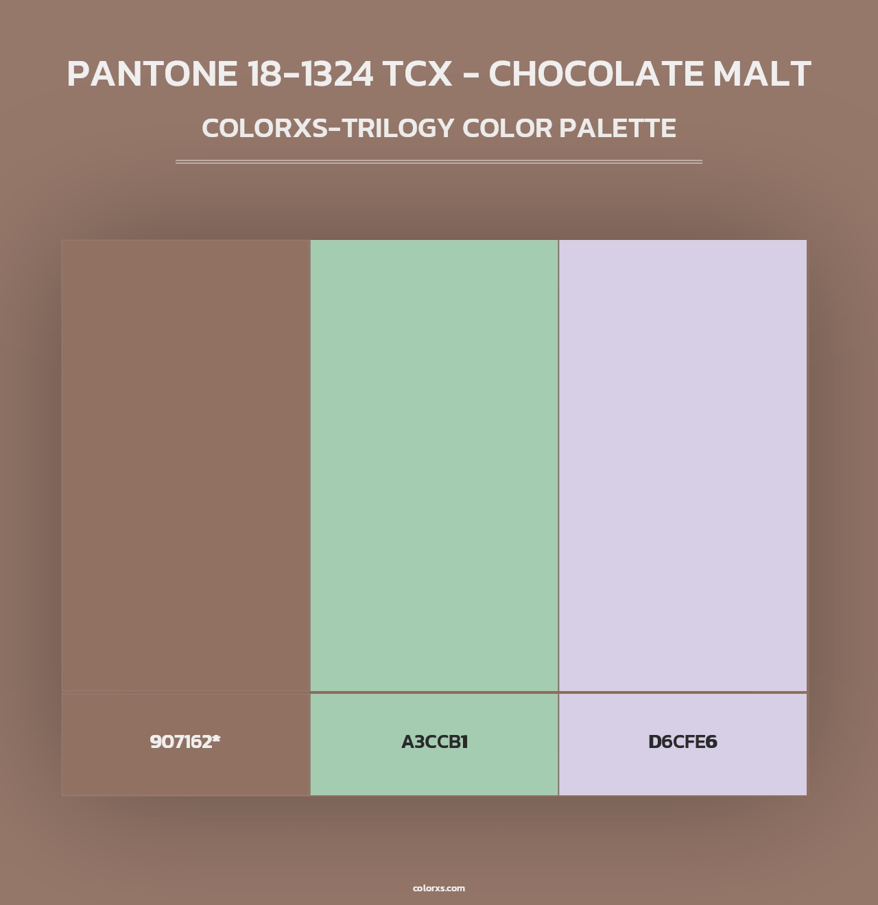 PANTONE 18-1324 TCX - Chocolate Malt - Colorxs Trilogy Palette