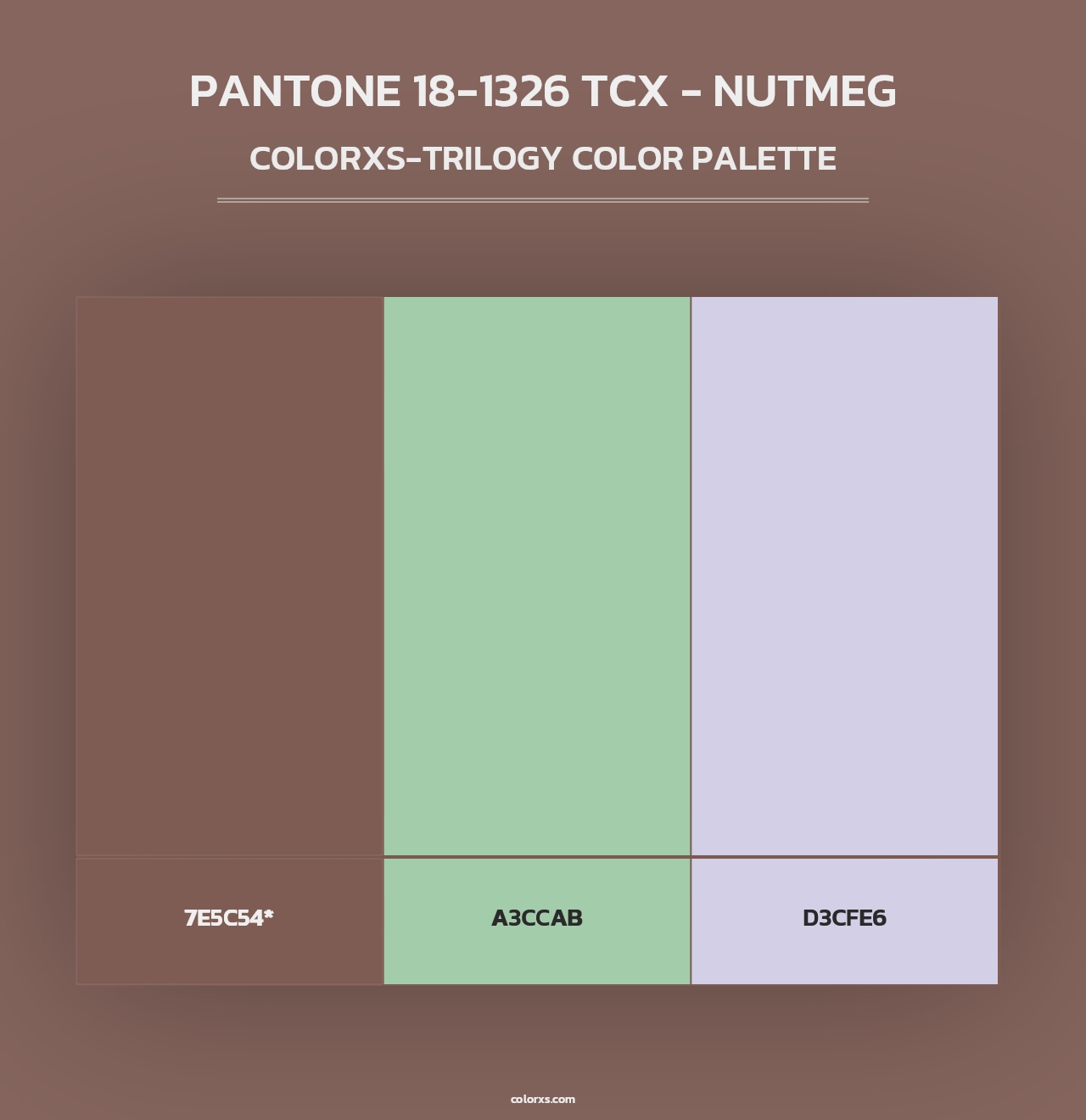 PANTONE 18-1326 TCX - Nutmeg - Colorxs Trilogy Palette