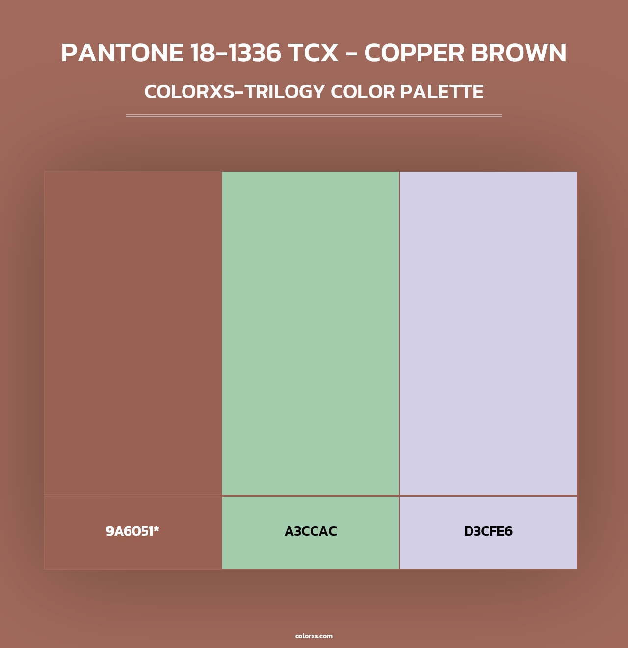 PANTONE 18-1336 TCX - Copper Brown - Colorxs Trilogy Palette
