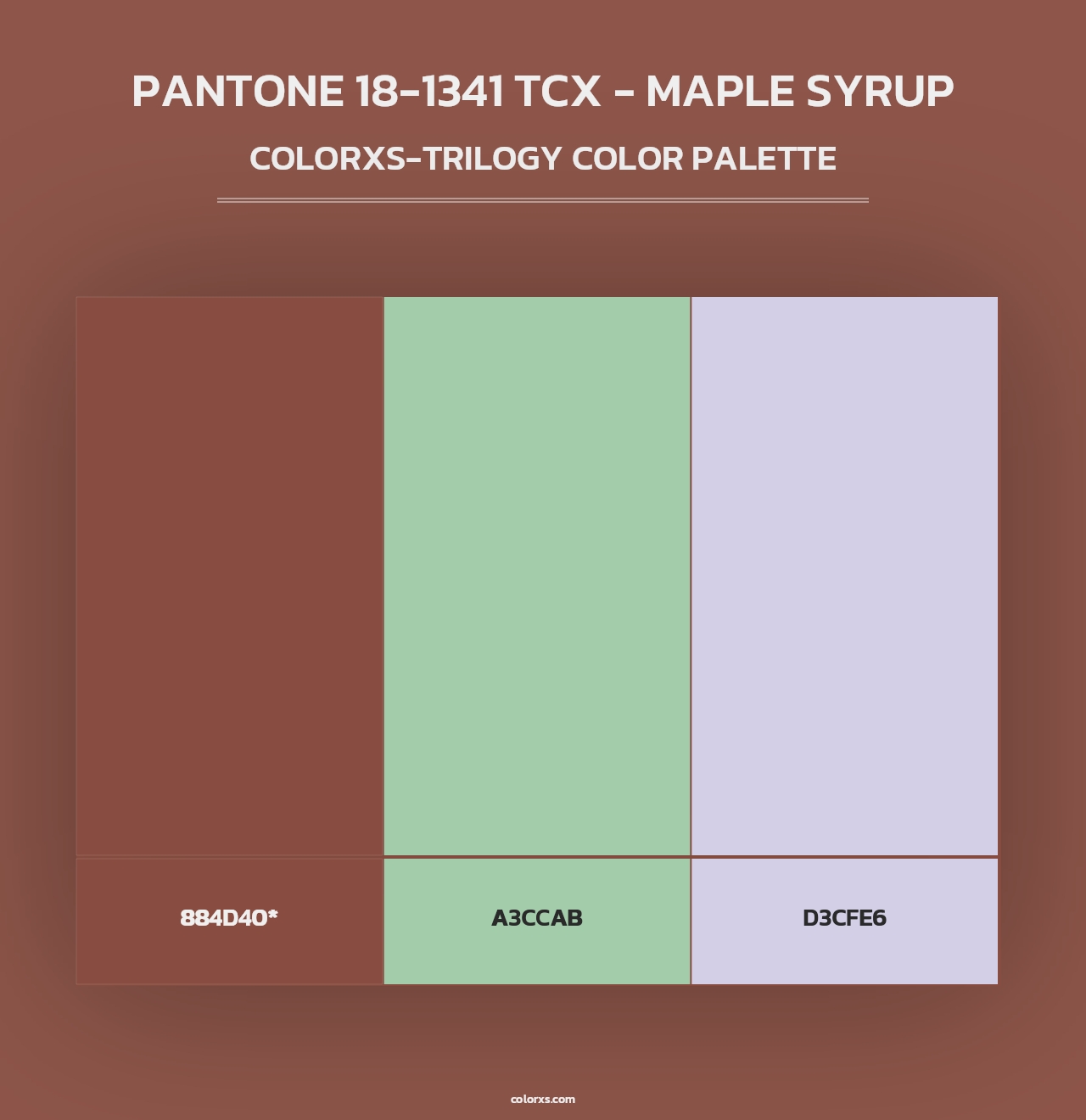 PANTONE 18-1341 TCX - Maple Syrup - Colorxs Trilogy Palette