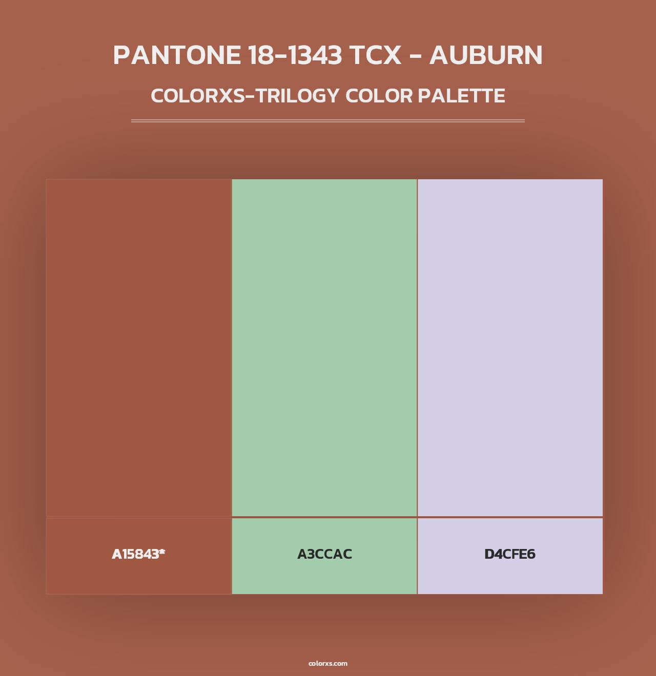 PANTONE 18-1343 TCX - Auburn - Colorxs Trilogy Palette