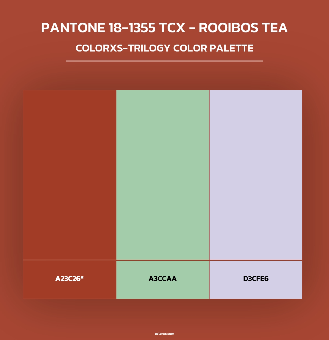 PANTONE 18-1355 TCX - Rooibos Tea - Colorxs Trilogy Palette