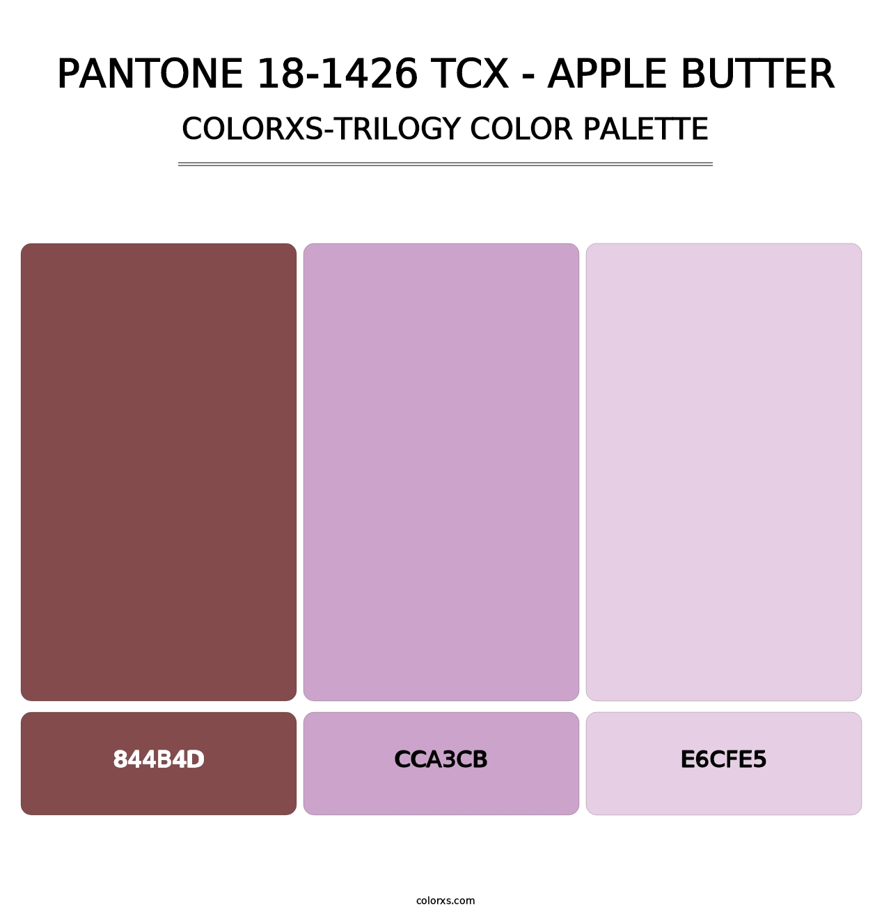 PANTONE 18-1426 TCX - Apple Butter - Colorxs Trilogy Palette