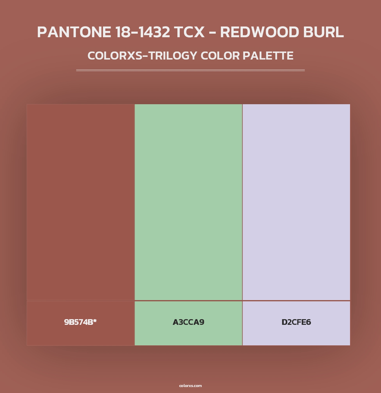 PANTONE 18-1432 TCX - Redwood Burl - Colorxs Trilogy Palette