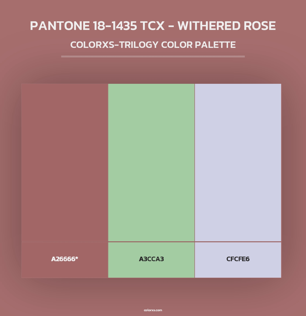 PANTONE 18-1435 TCX - Withered Rose - Colorxs Trilogy Palette