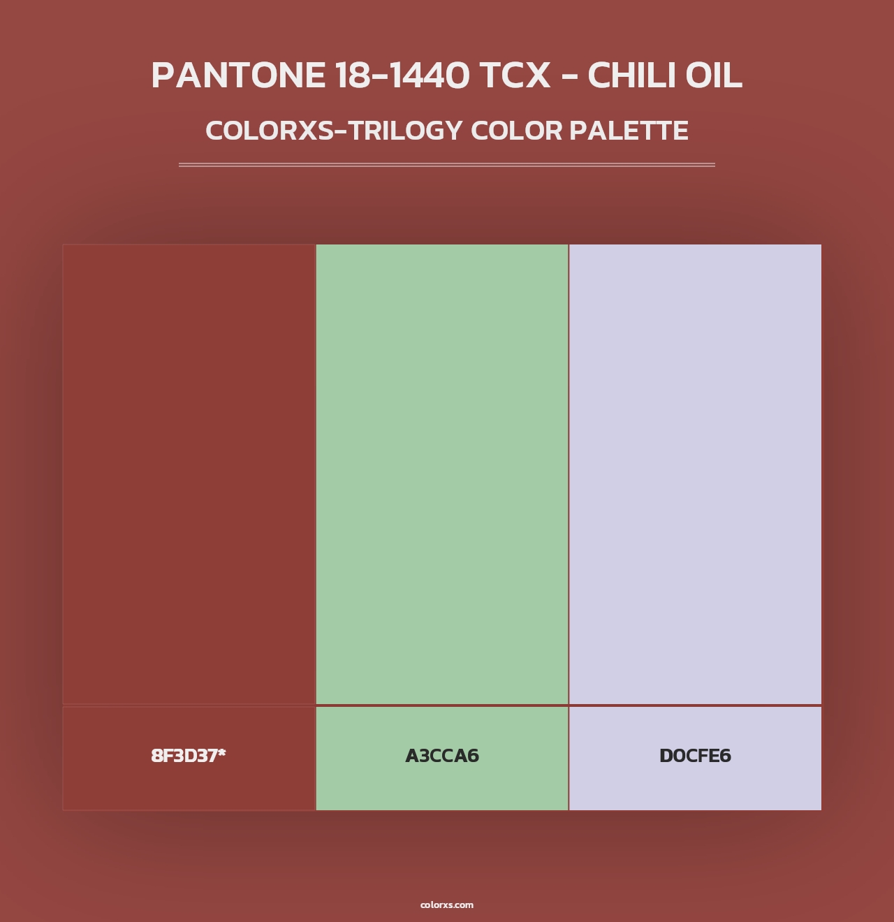 PANTONE 18-1440 TCX - Chili Oil - Colorxs Trilogy Palette