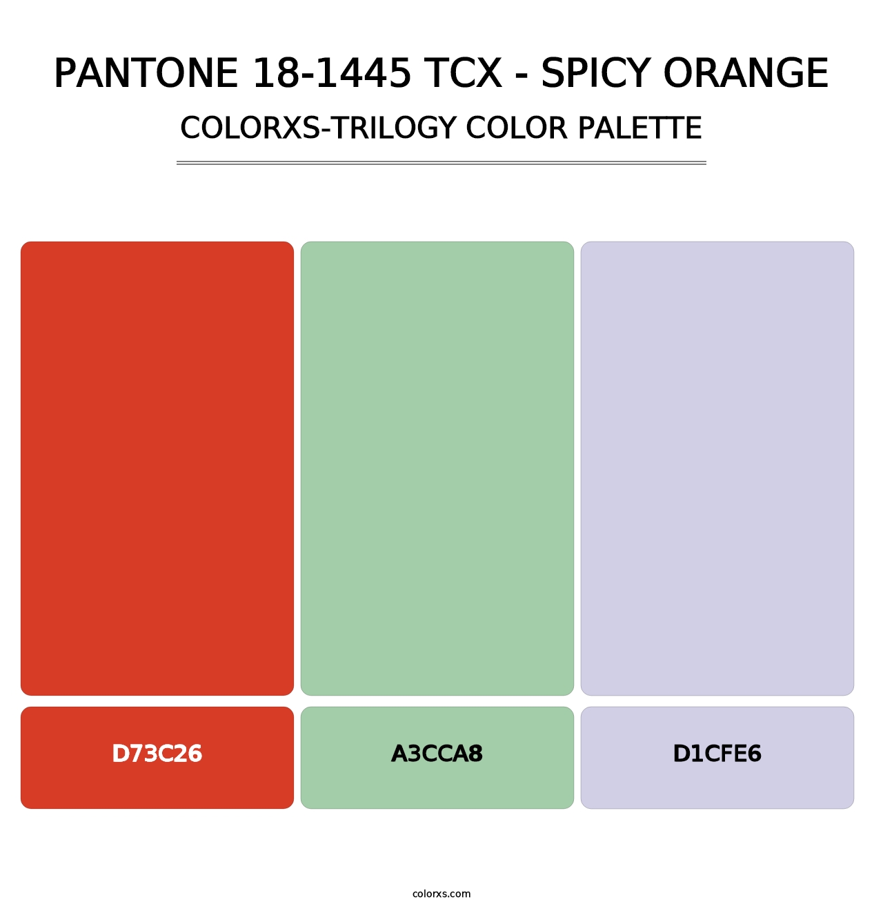 PANTONE 18-1445 TCX - Spicy Orange - Colorxs Trilogy Palette