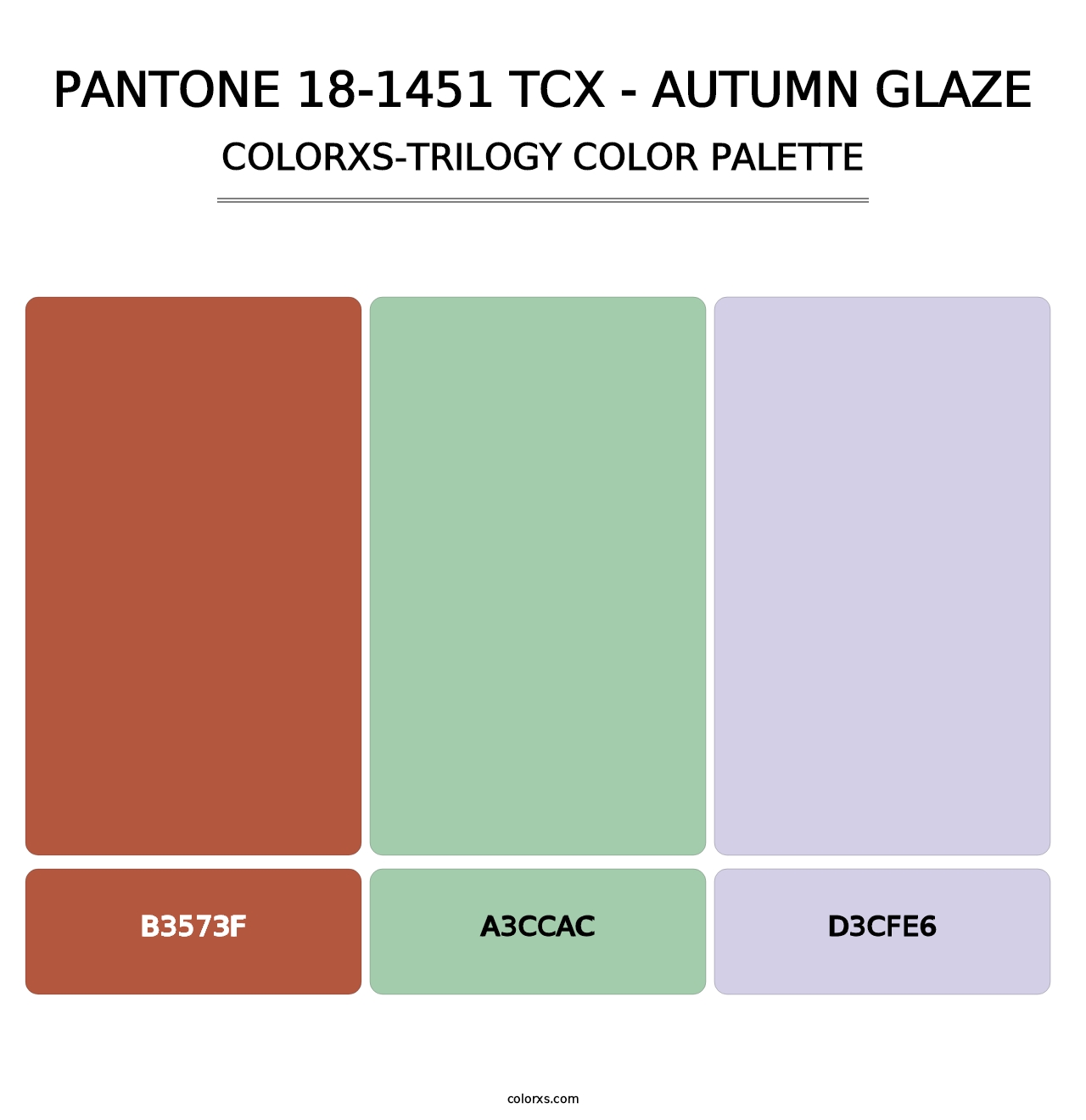 PANTONE 18-1451 TCX - Autumn Glaze - Colorxs Trilogy Palette