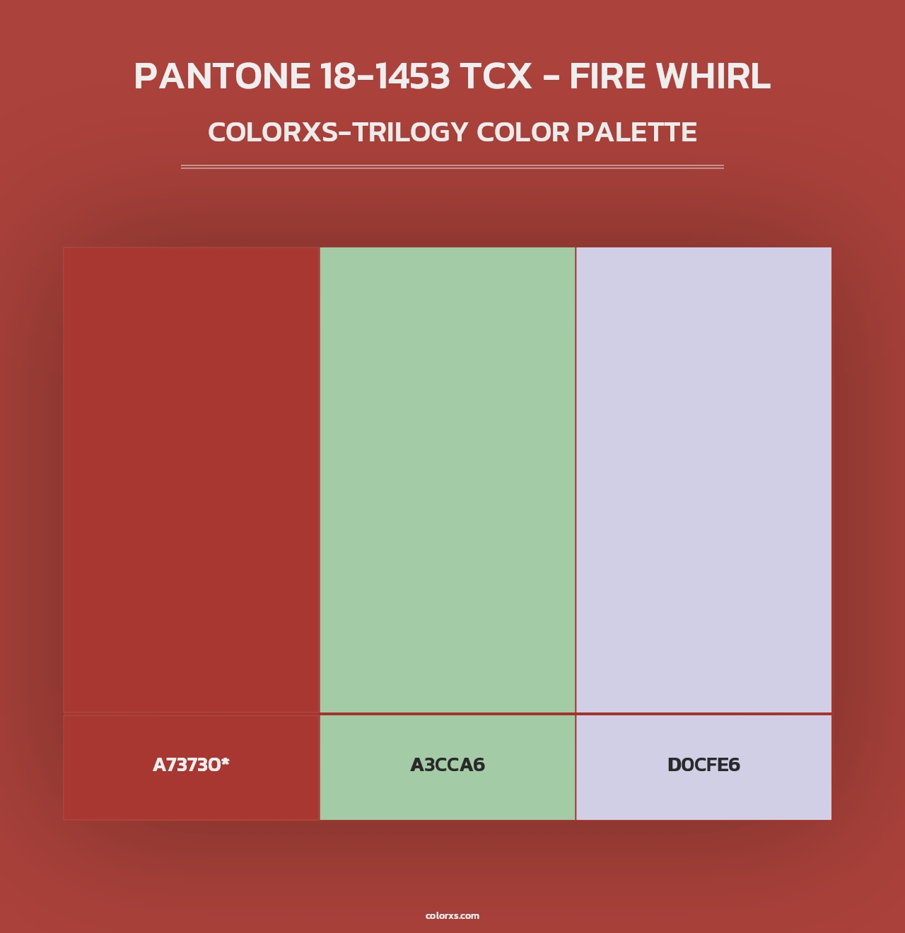 PANTONE 18-1453 TCX - Fire Whirl - Colorxs Trilogy Palette