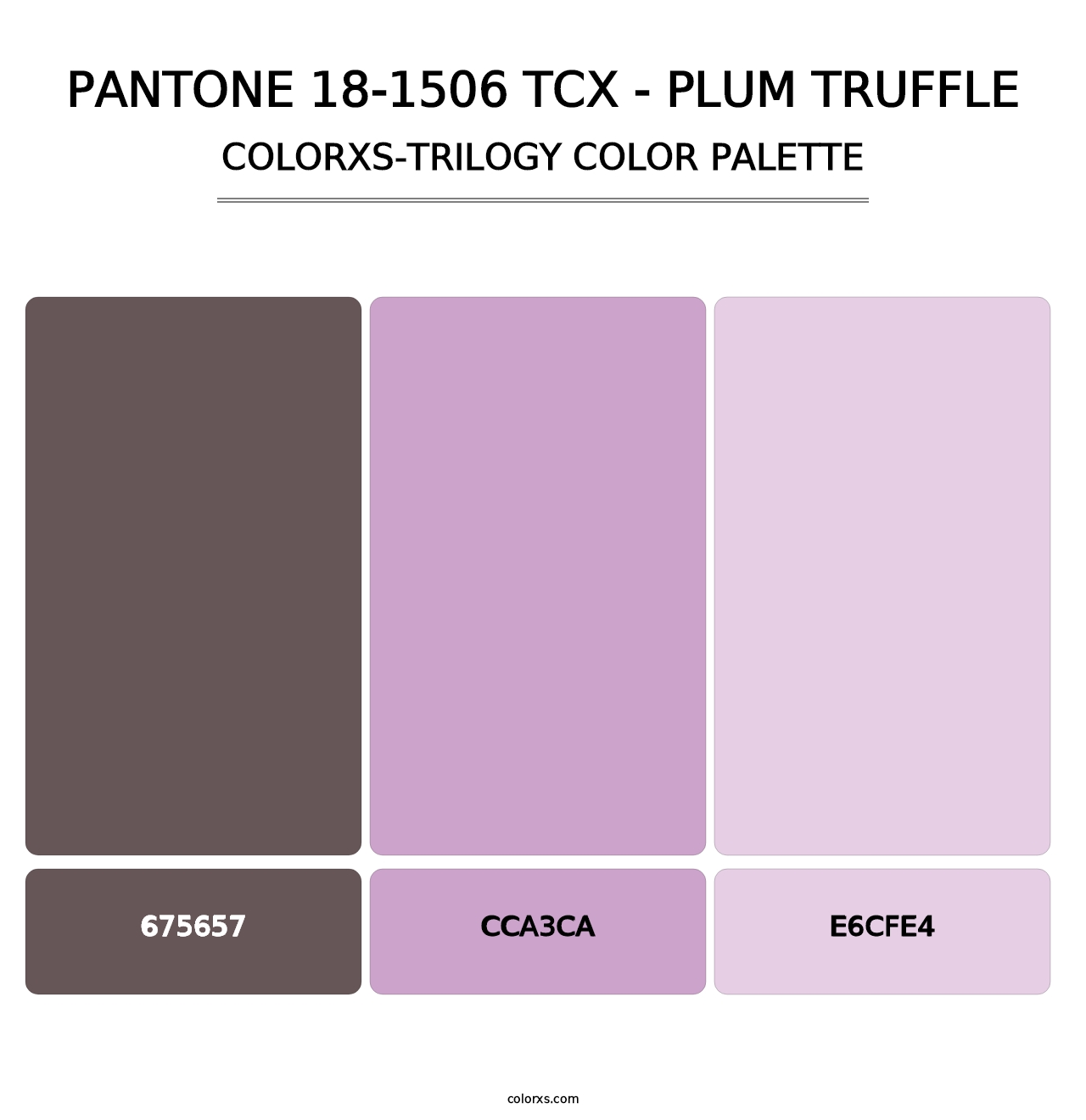 PANTONE 18-1506 TCX - Plum Truffle - Colorxs Trilogy Palette