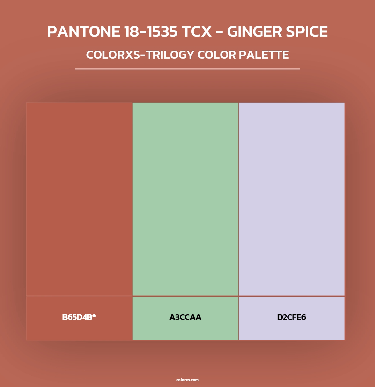 PANTONE 18-1535 TCX - Ginger Spice - Colorxs Trilogy Palette