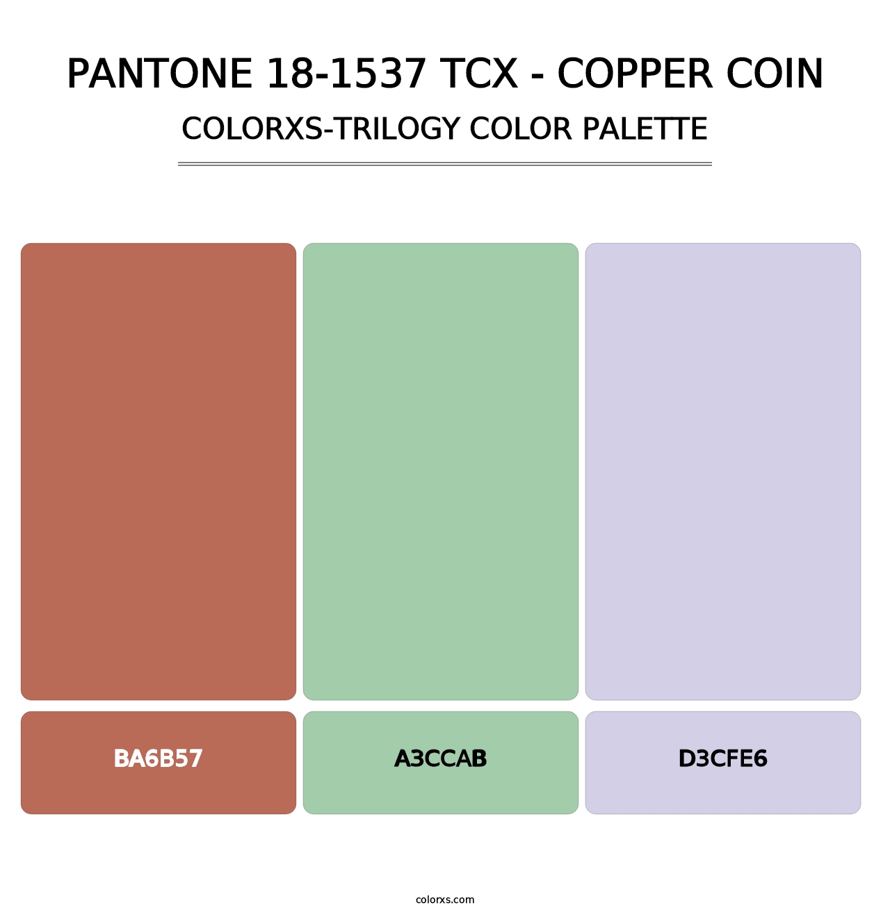PANTONE 18-1537 TCX - Copper Coin - Colorxs Trilogy Palette