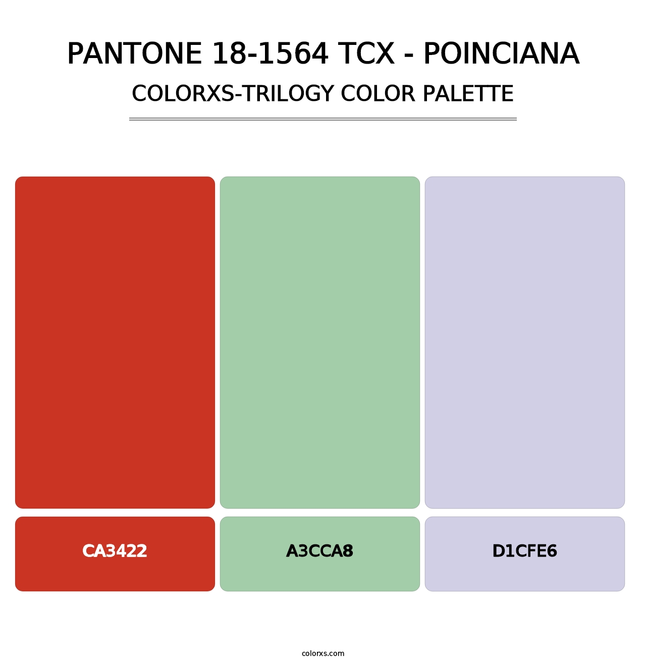 PANTONE 18-1564 TCX - Poinciana - Colorxs Trilogy Palette