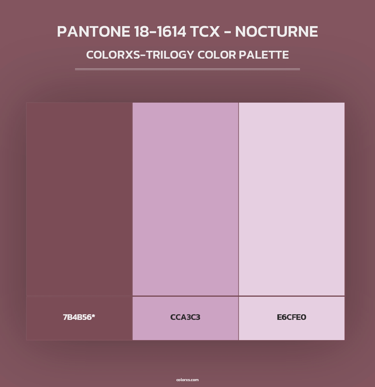 PANTONE 18-1614 TCX - Nocturne - Colorxs Trilogy Palette