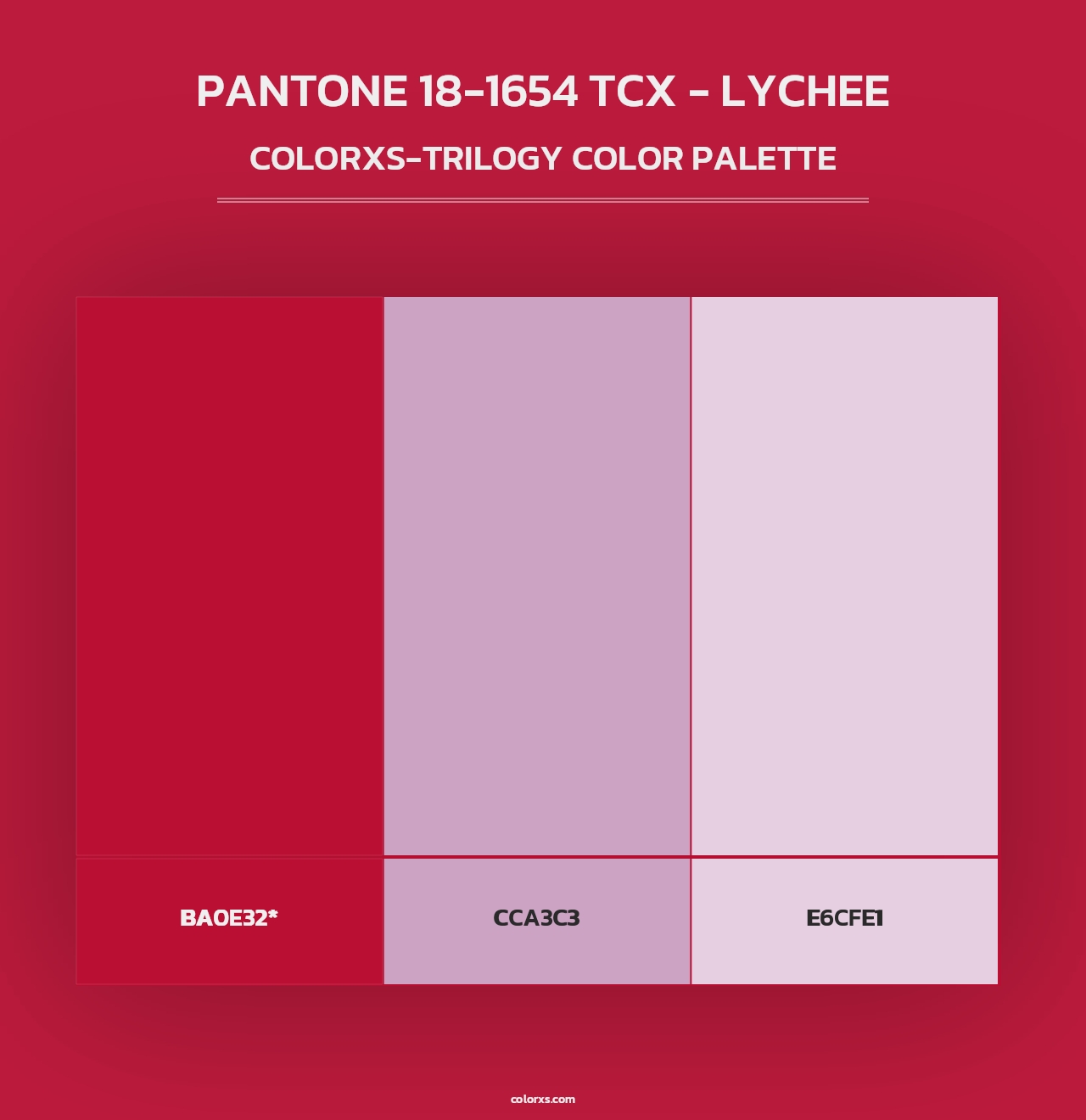 PANTONE 18-1654 TCX - Lychee - Colorxs Trilogy Palette