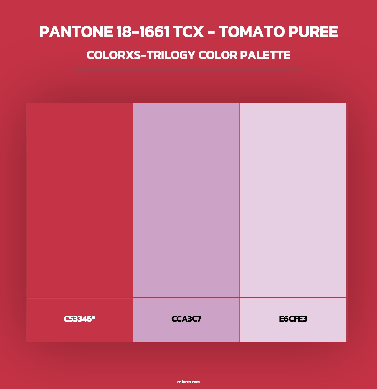 PANTONE 18-1661 TCX - Tomato Puree - Colorxs Trilogy Palette
