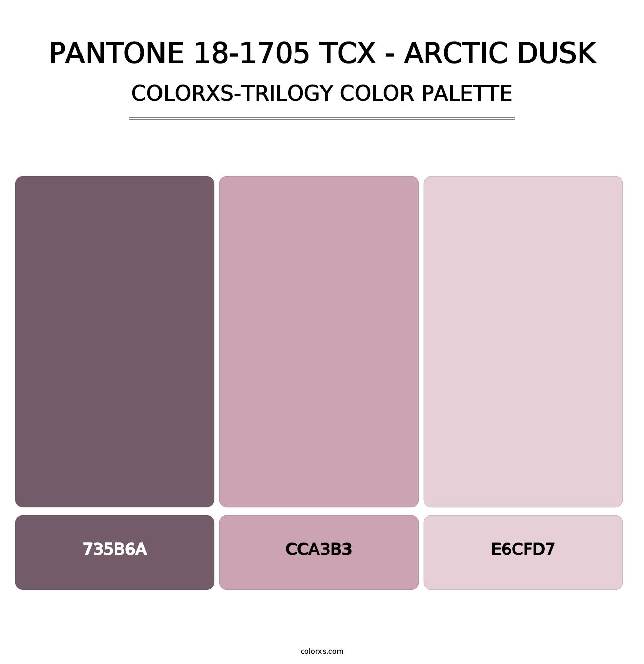 PANTONE 18-1705 TCX - Arctic Dusk - Colorxs Trilogy Palette