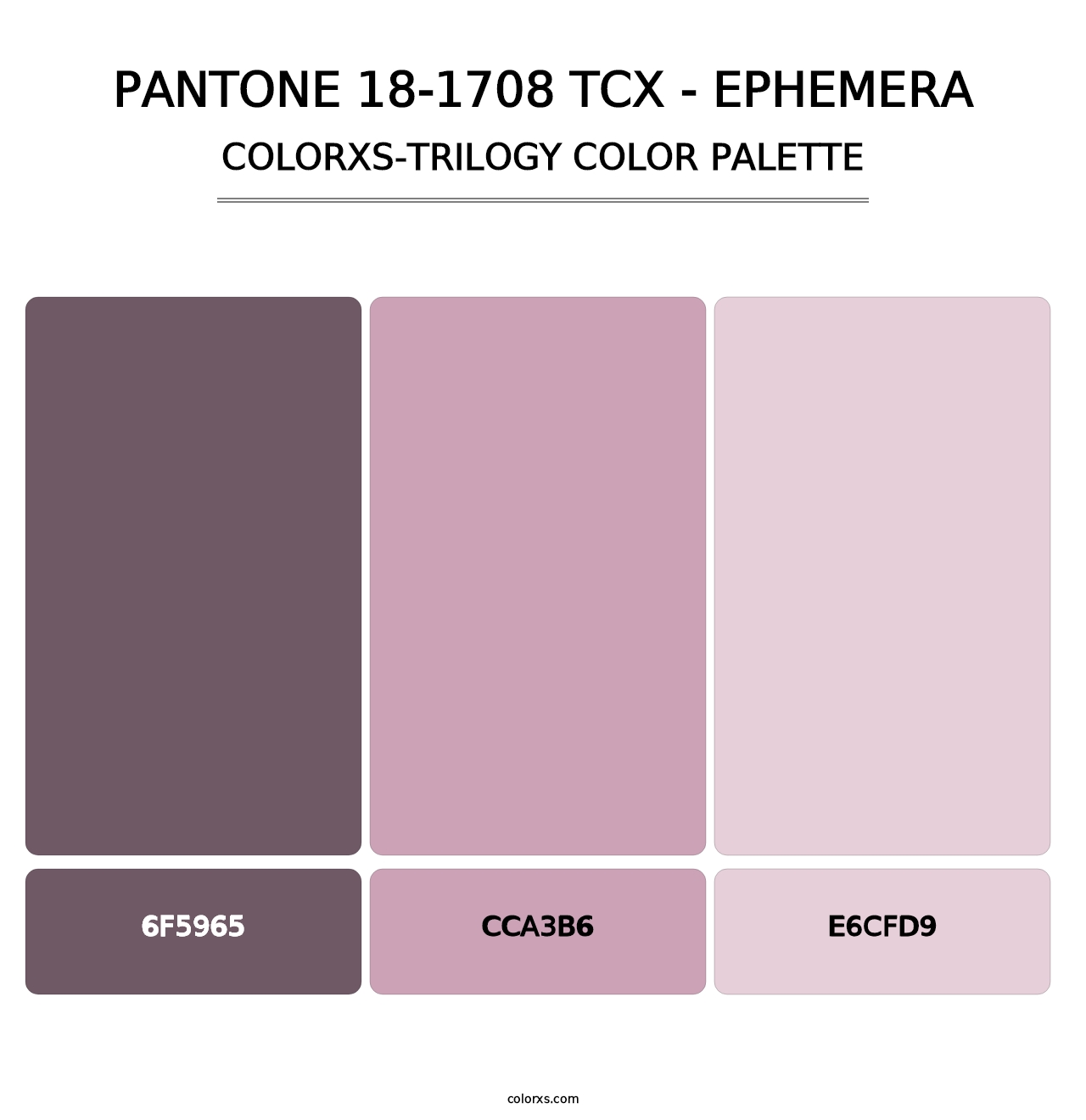 PANTONE 18-1708 TCX - Ephemera - Colorxs Trilogy Palette