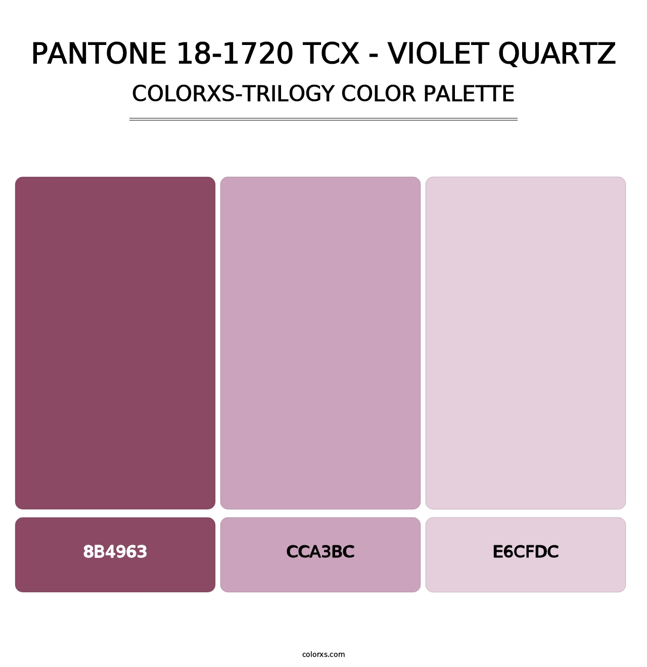 PANTONE 18-1720 TCX - Violet Quartz - Colorxs Trilogy Palette
