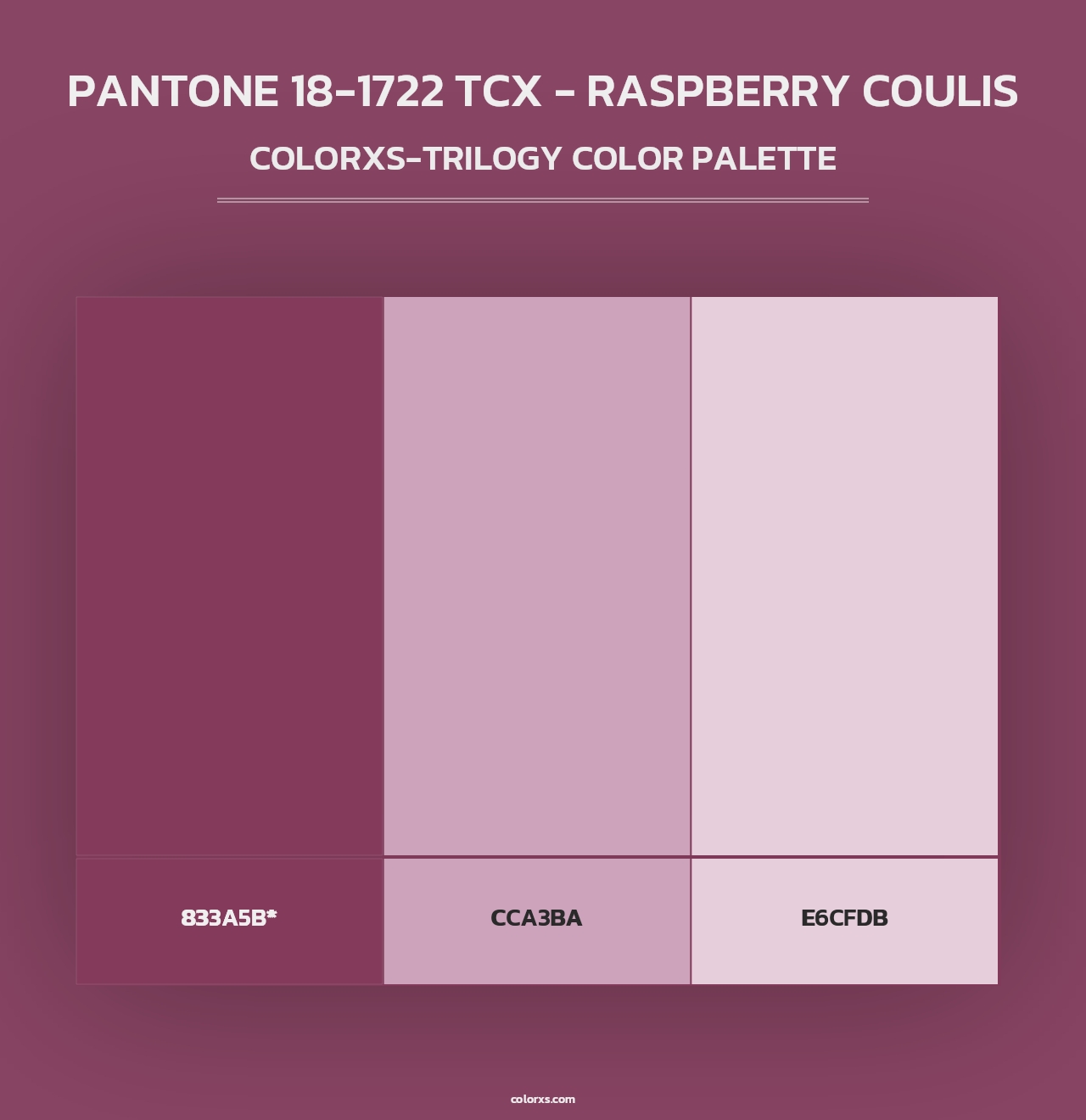 PANTONE 18-1722 TCX - Raspberry Coulis - Colorxs Trilogy Palette