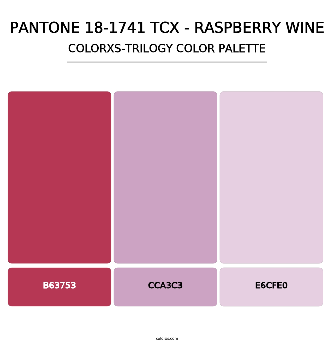 PANTONE 18-1741 TCX - Raspberry Wine - Colorxs Trilogy Palette