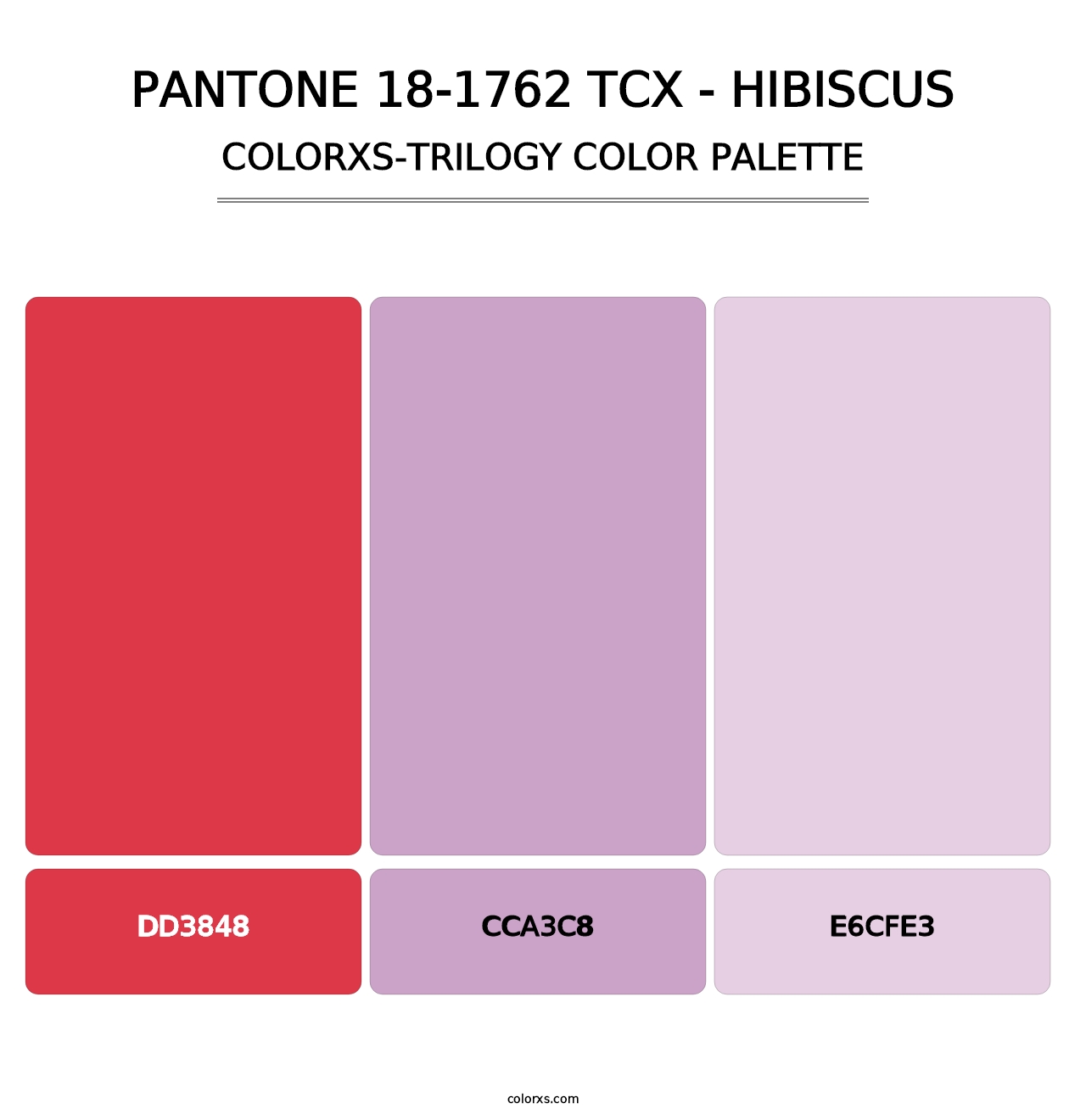 PANTONE 18-1762 TCX - Hibiscus - Colorxs Trilogy Palette