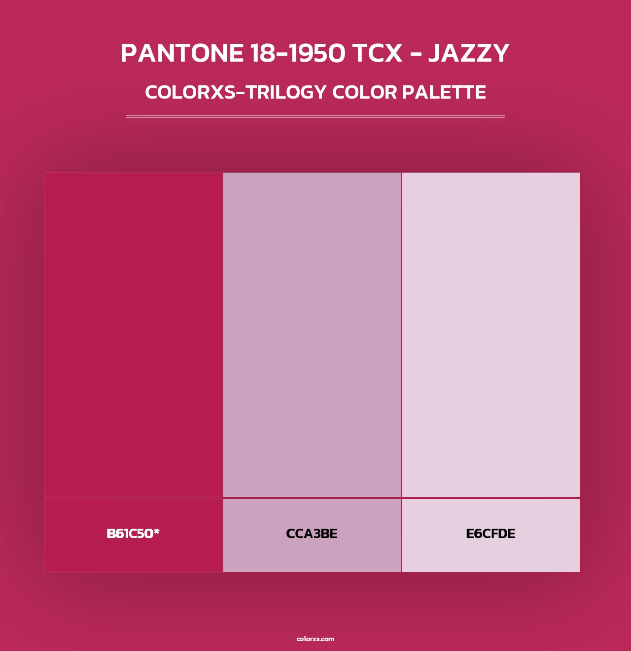 PANTONE 18-1950 TCX - Jazzy - Colorxs Trilogy Palette