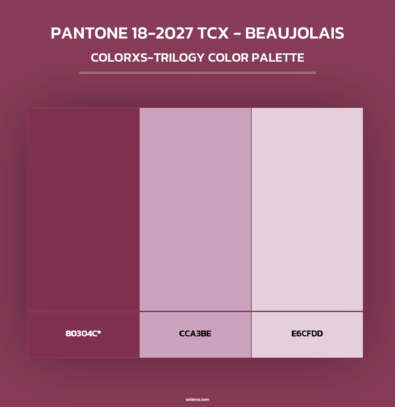 PANTONE 18-2027 TCX - Beaujolais - Colorxs Trilogy Palette